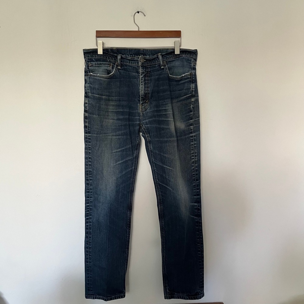 Levis 541 Athletic Taper Jeans Mens 38x34 Dark Wash Blue Denim Pants